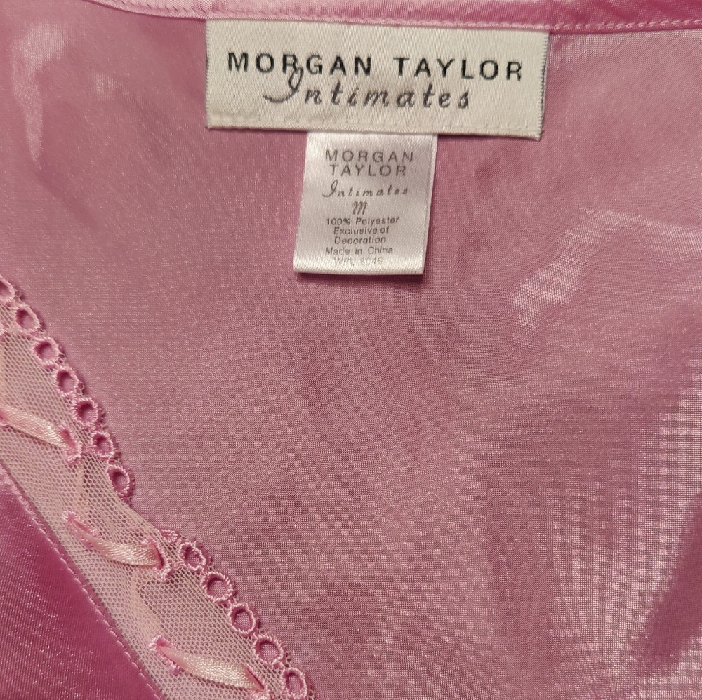 Y2K Morgan Taylor Intimates Pink Lace & Ribbon Trim Night Dress - Picture 4 of 8